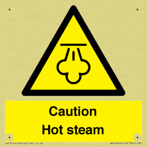 Caution Hot steam